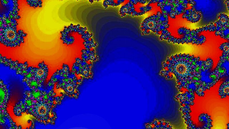 Fractal Pattern — Blue, Vibrant, Abstract
