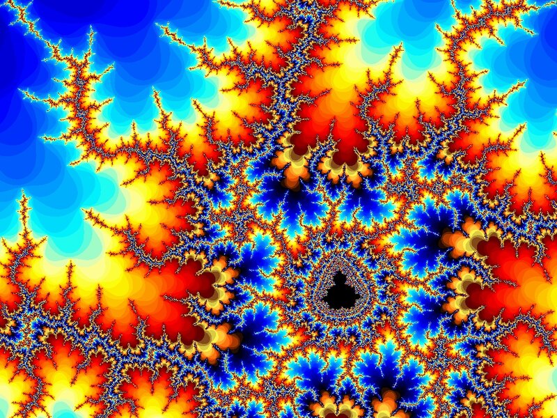 Fractal Pattern — Blue, Vibrant