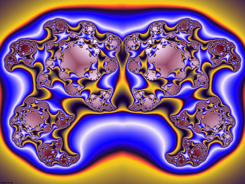 Fractal Pattern Design — Blue, Hypnotic