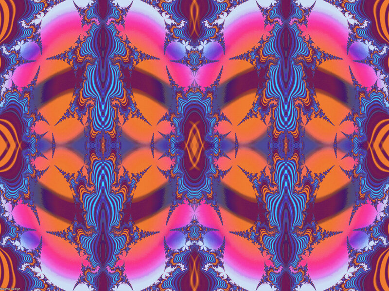 Fractal Pattern Design — Blue, Vibrant