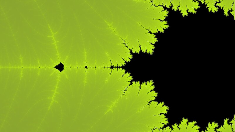 Fractal Pattern — Green, Calm, Abstract, Black Shape