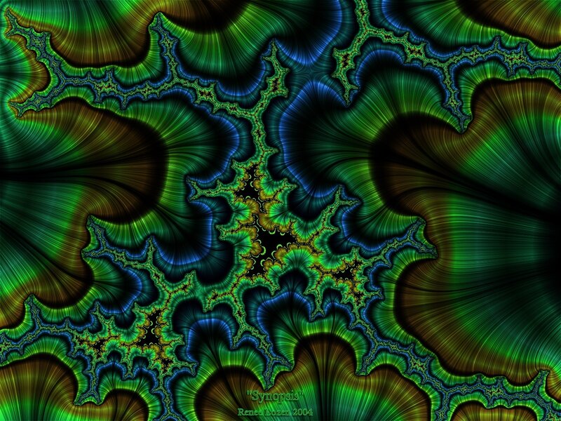 Fractal Pattern — Green, Complex