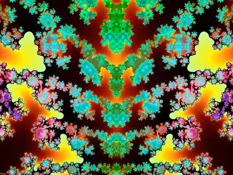 Fractal Pattern — Green, Vibrant, Digital Art