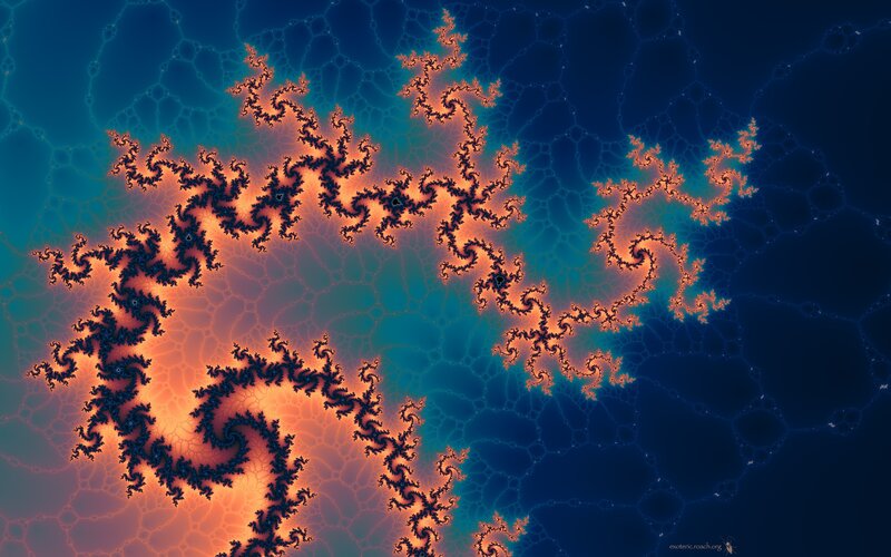 Fractal Pattern in Blue and Orange