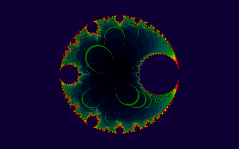 Fractal Pattern in Circle — Green