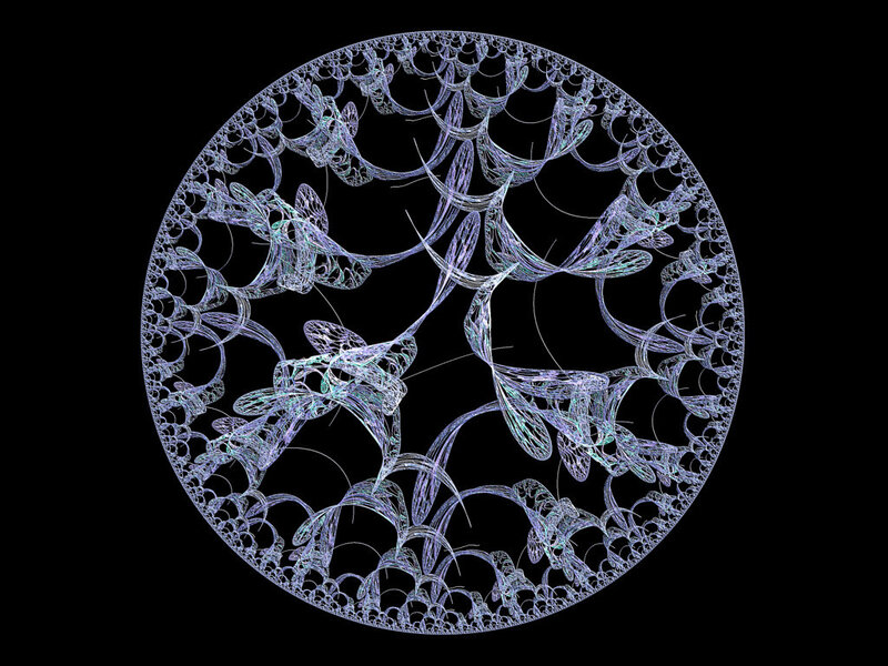 Fractal Pattern in Circle — White