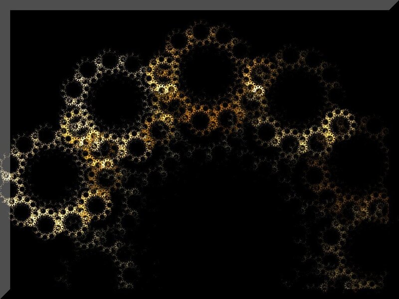 Fractal Pattern of Circles — Black, Mysterious