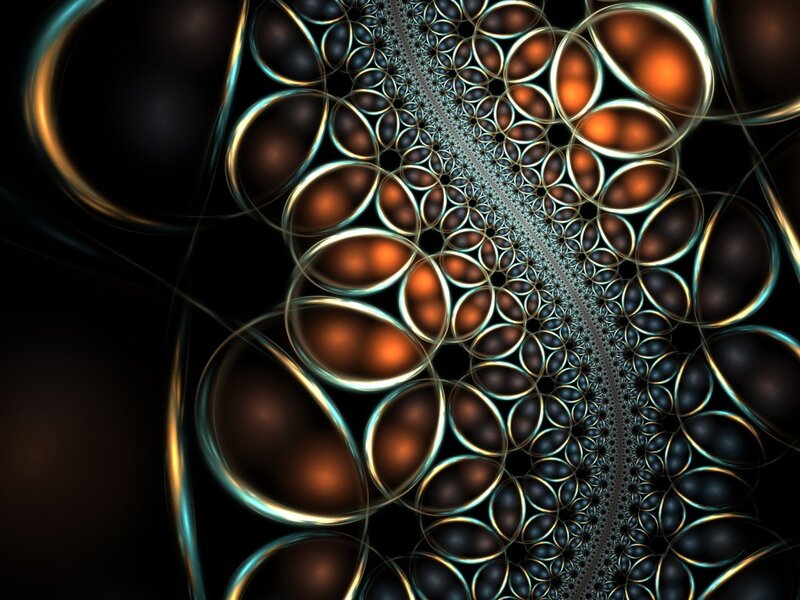 Fractal Pattern of Circles — Black