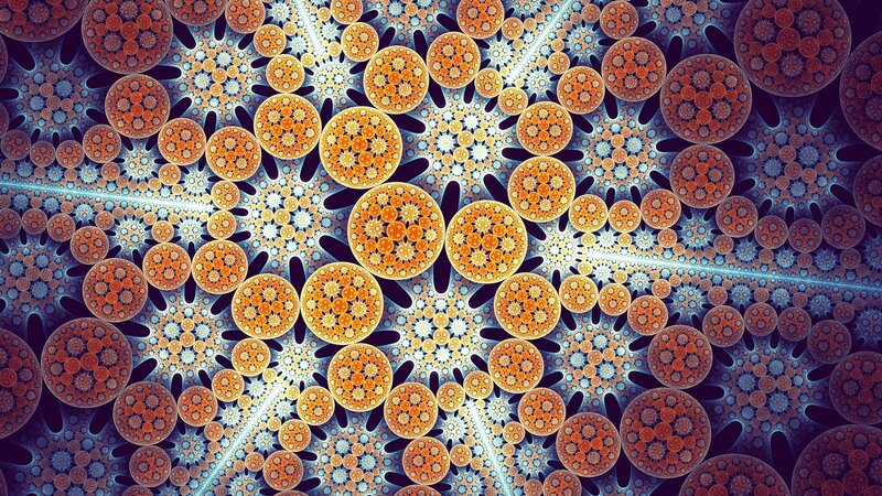 Fractal Pattern of Circles — Orange