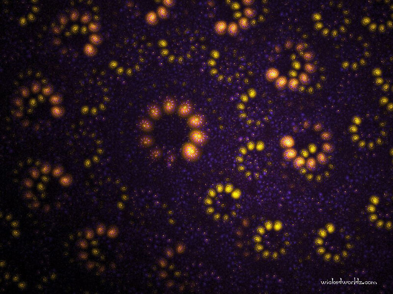 Fractal Pattern of Glowing Circles