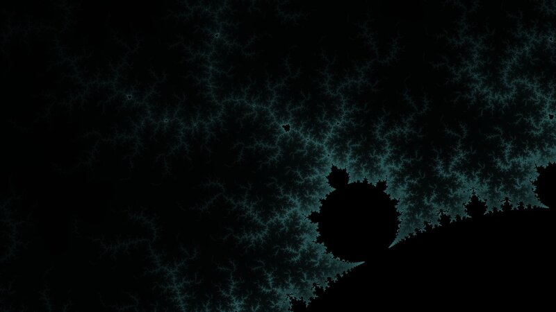 Fractal Pattern on Black — Dark, Abstract, Black Background