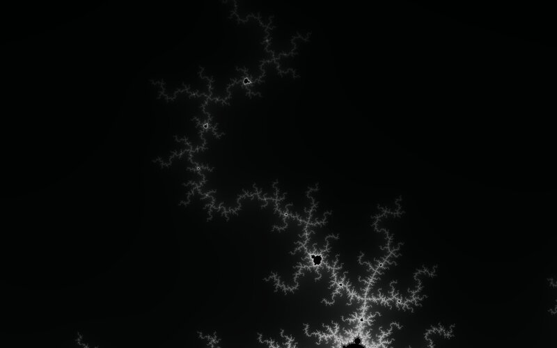 Fractal Pattern on Black — Dark, Abstract