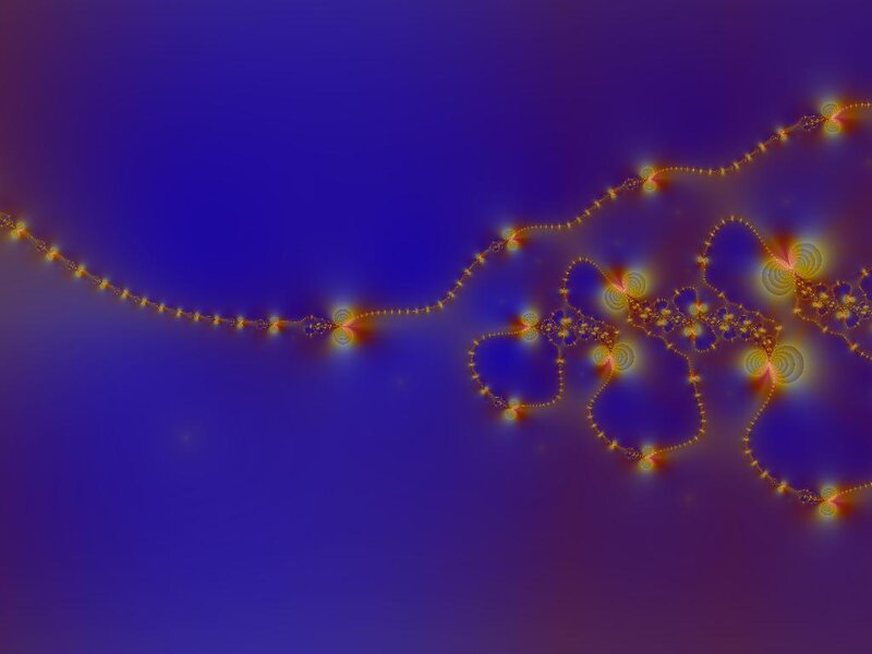 Fractal Pattern on Blue Background — Calm