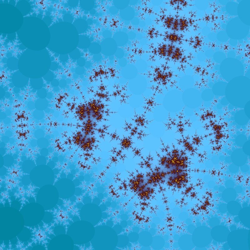fractal pattern on blue background