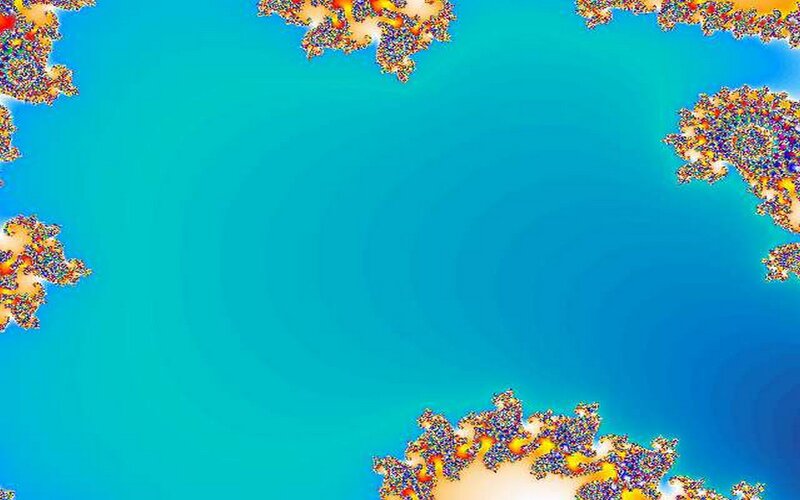 Fractal Pattern on Blue