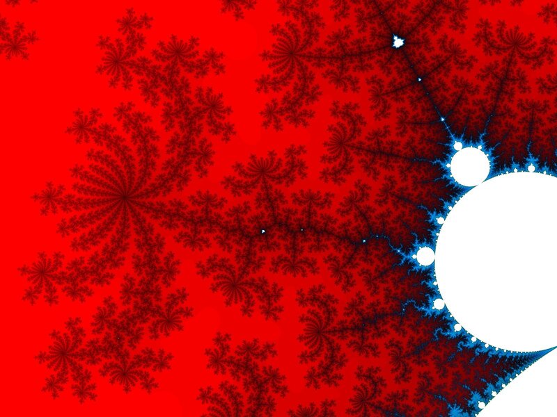 Fractal pattern on red background