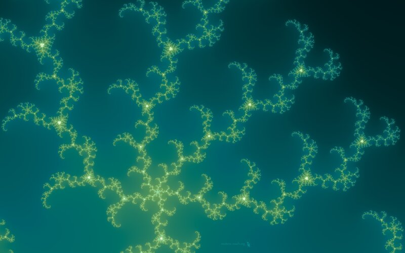 fractal pattern on teal background
