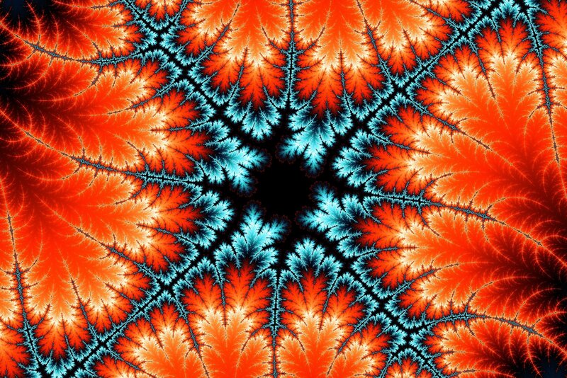 Fractal Pattern — Orange, Complex