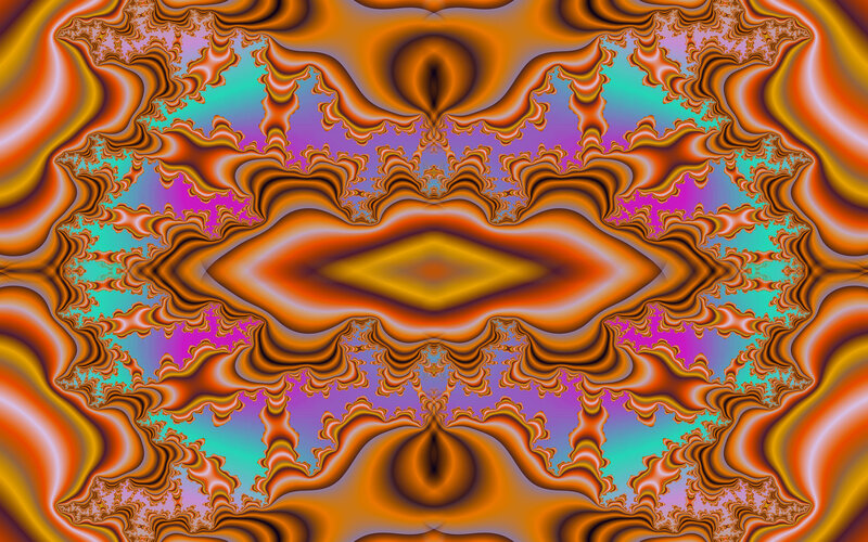 Fractal Pattern — Orange, Hypnotic