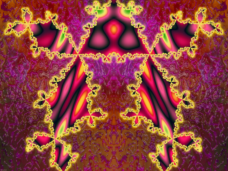 Fractal Pattern — Purple, Vibrant, Digital Art