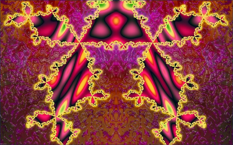 Fractal Pattern — Purple, Vibrant