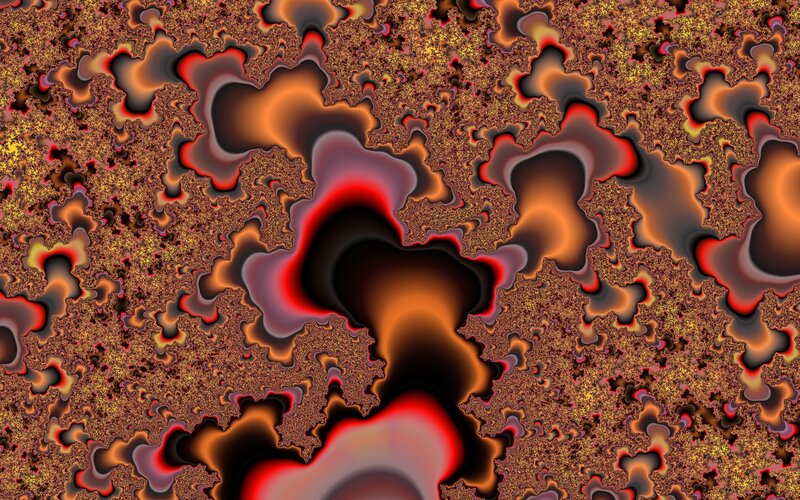 Fractal Pattern — Red, Chaotic