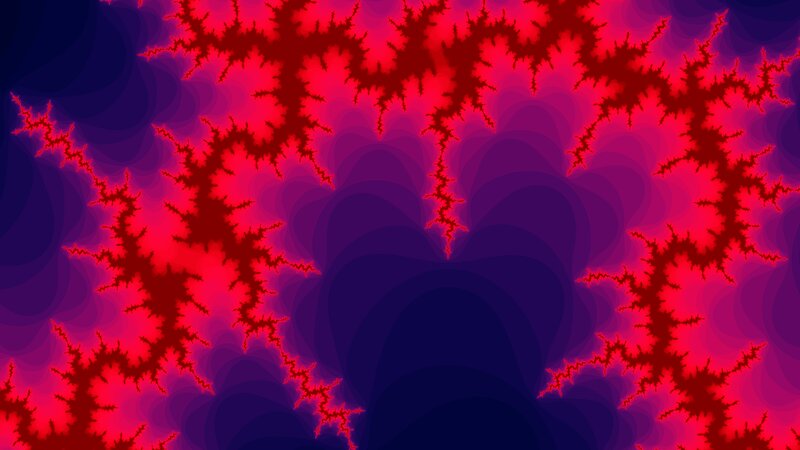 Fractal Pattern — Red, Dramatic, Abstract, Purple