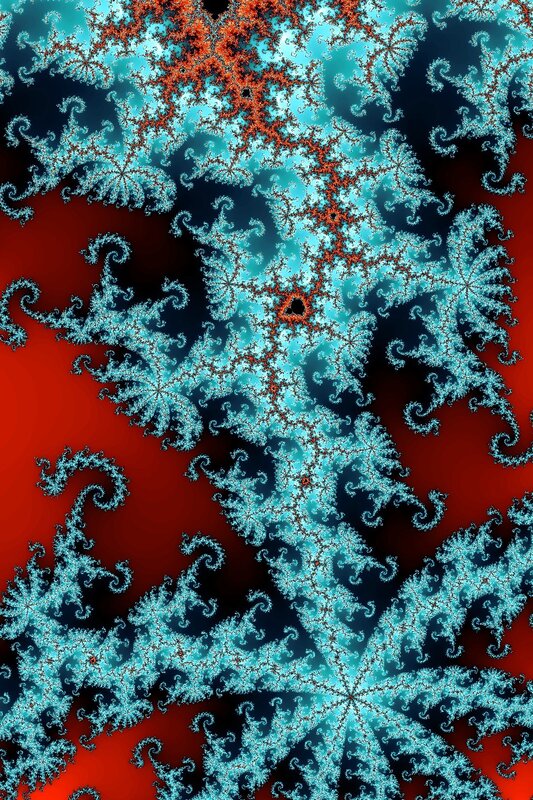 Fractal Pattern — Red, Dramatic, Abstract