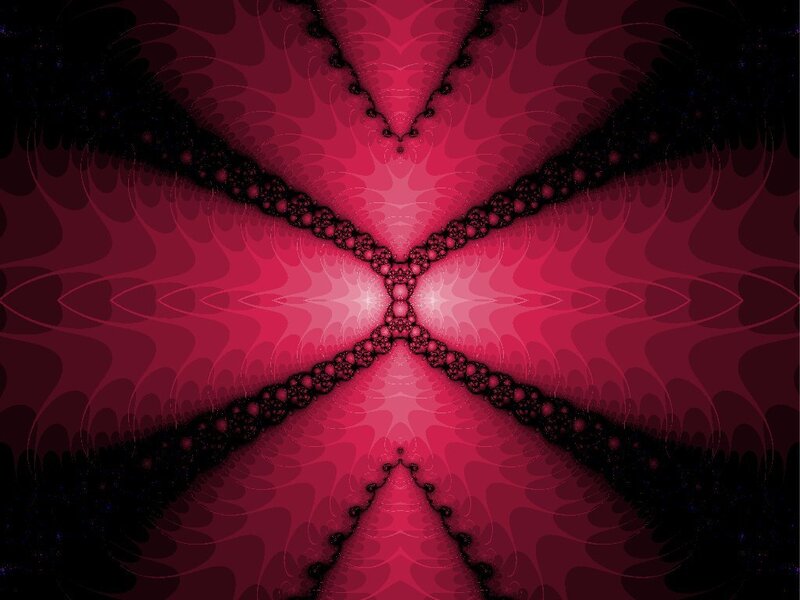 Fractal Pattern — Red, Hypnotic