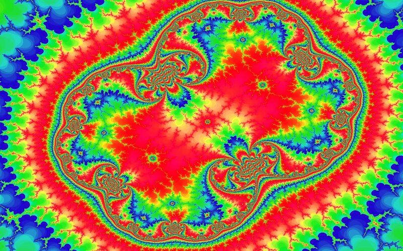 Fractal Pattern — Red, Vibrant