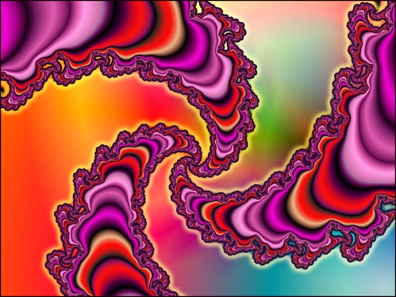 Fractal Pattern Swirls — Purple, Vibrant