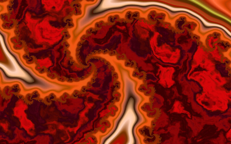 Fractal Pattern Swirls — Red