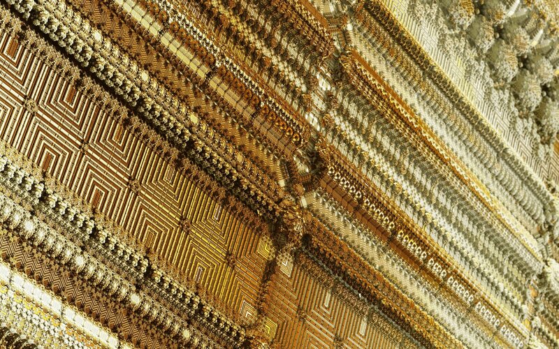 Fractal Pattern Texture — Gold