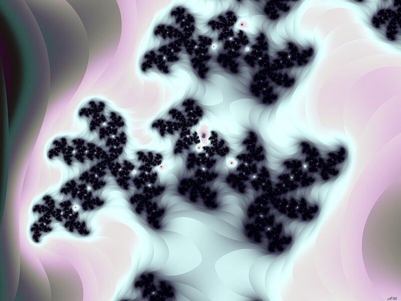 Fractal Pattern with Black Clusters
