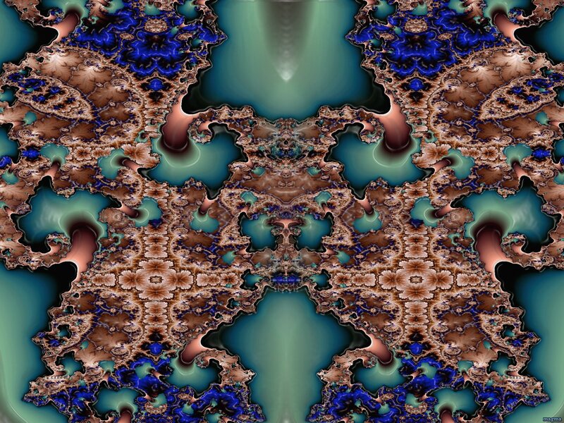 Fractal Pattern with Blue and Brown