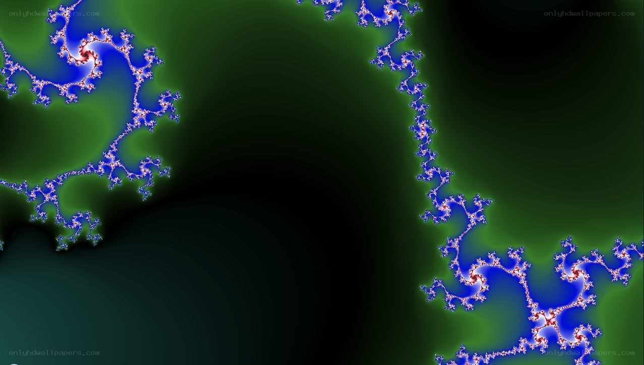 fractal pattern with blue and green