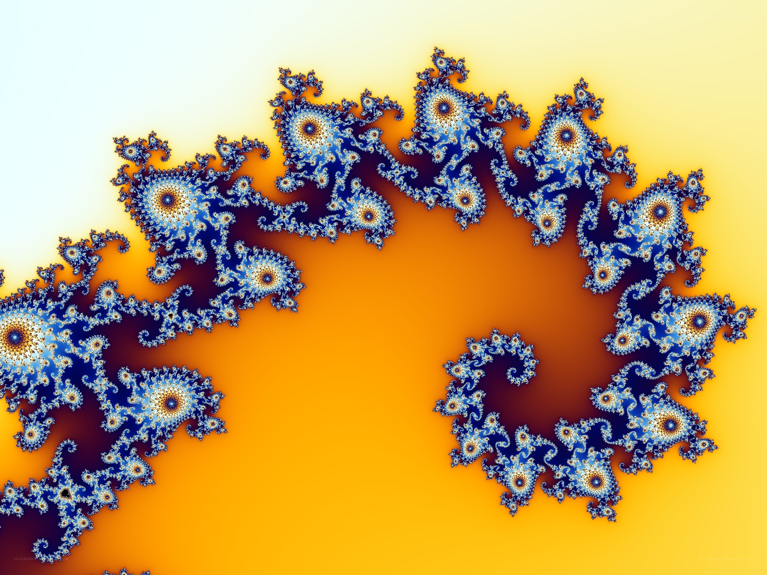 fractal pattern with blue and orange