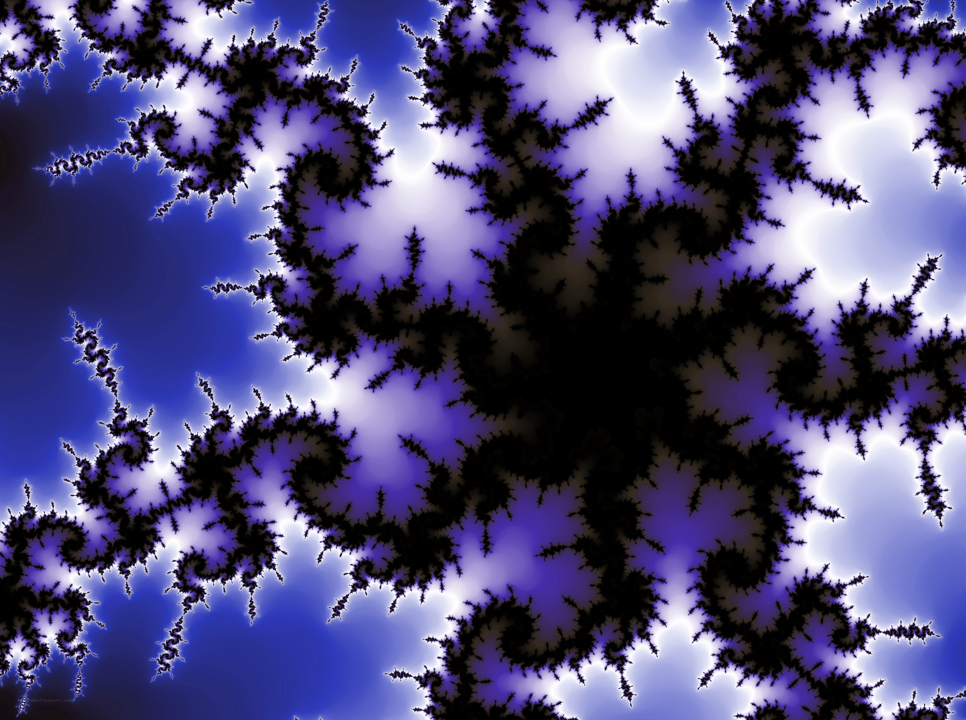 fractal pattern with blue and white hues