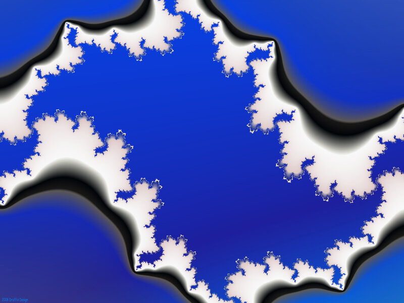 fractal pattern with blue and white