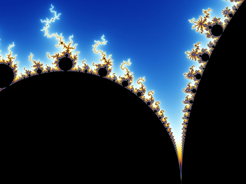 fractal pattern with blue background