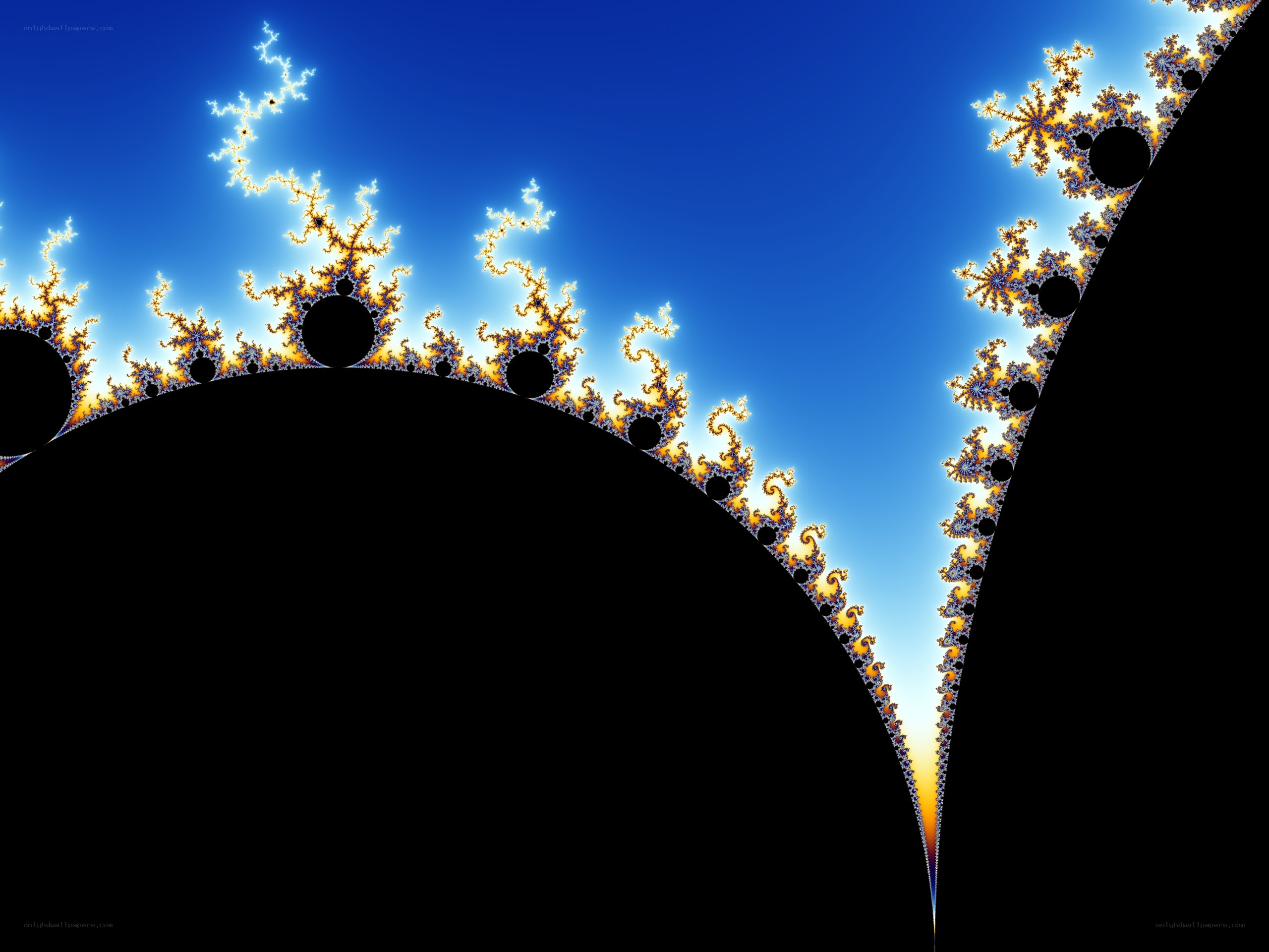 fractal pattern with blue background