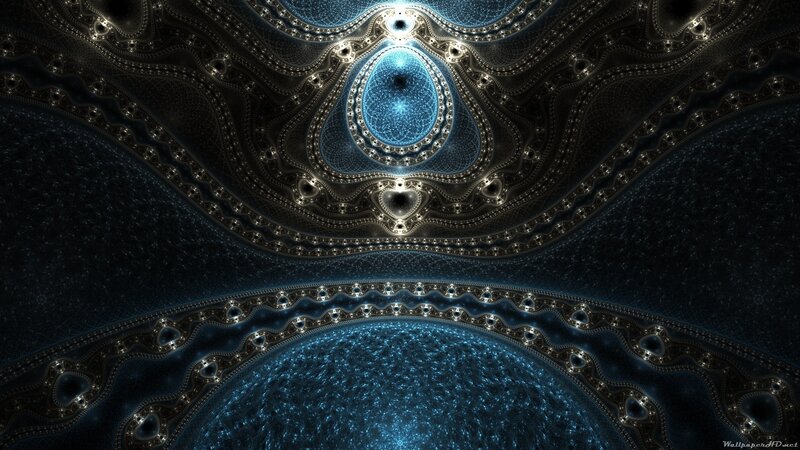 Fractal Pattern with Blue Center