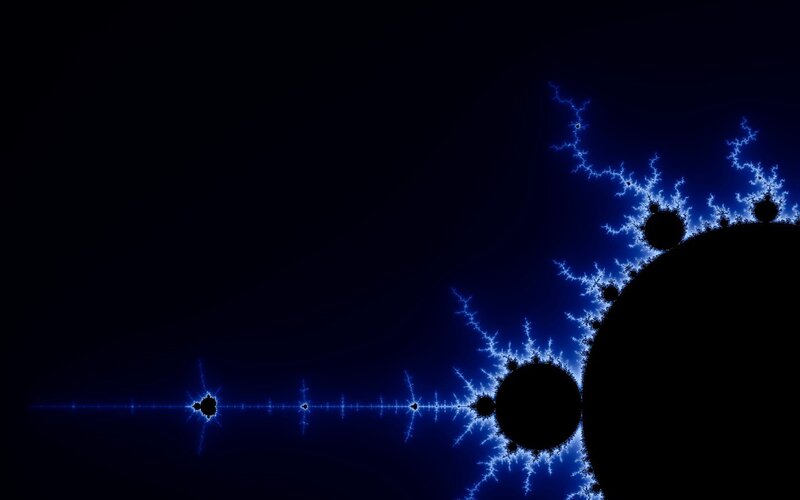 fractal pattern with blue lightning