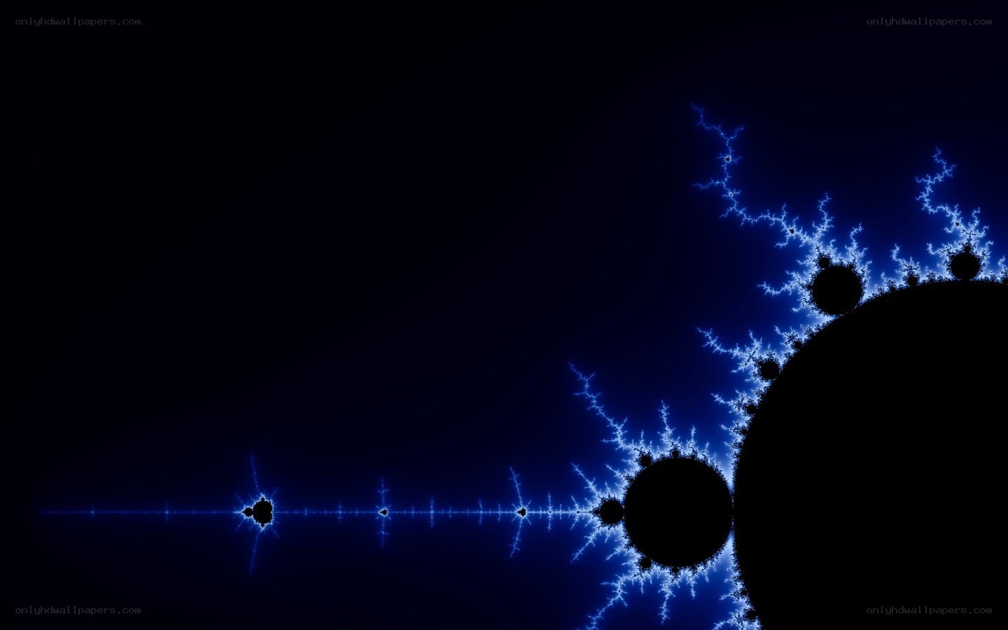 fractal pattern with blue lightning