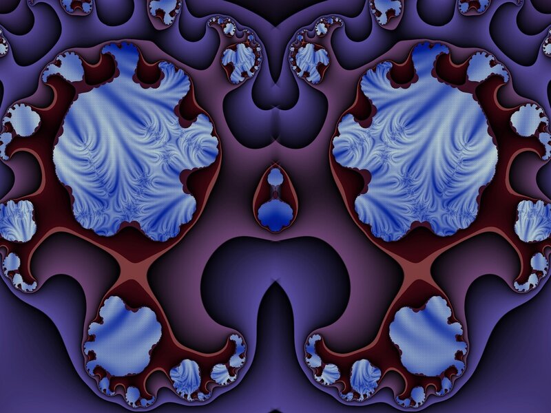 Fractal Pattern with Blue Shapes — Hypnotic