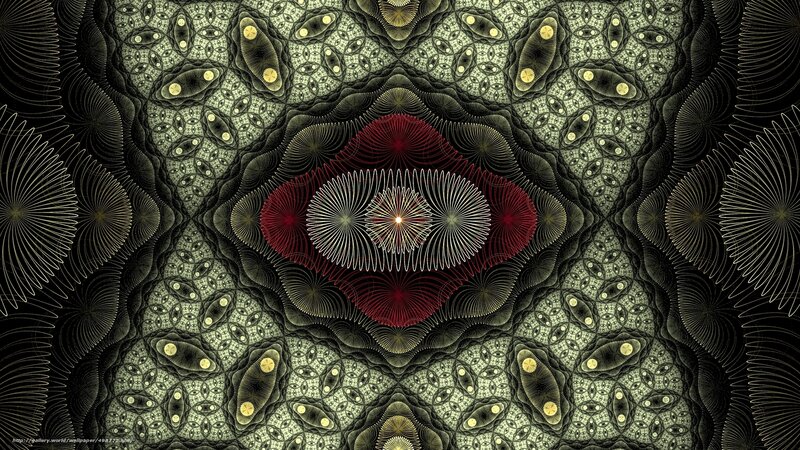 Fractal Pattern with Central Eye — Black, Hypnotic