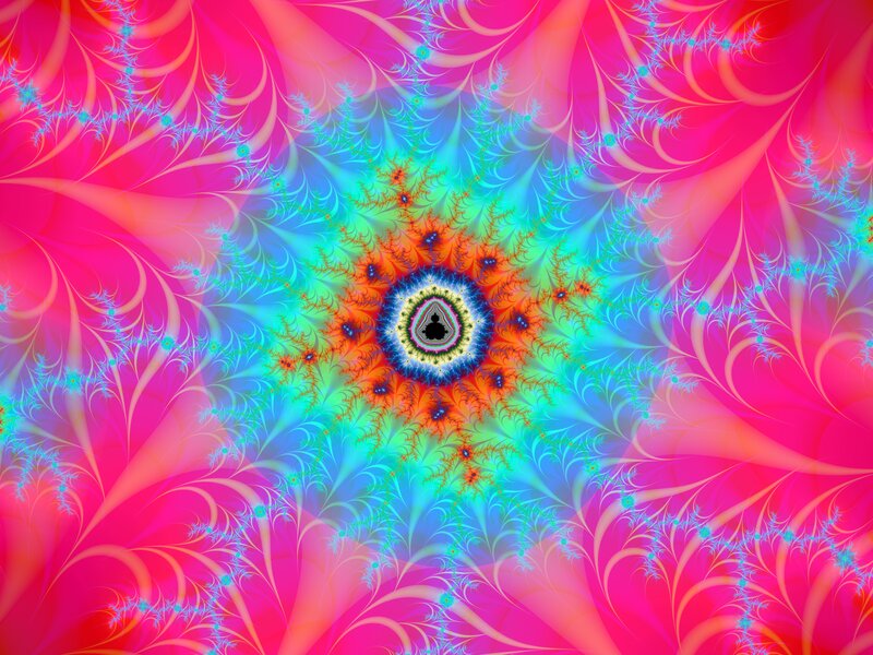 Fractal Pattern with Central Figure