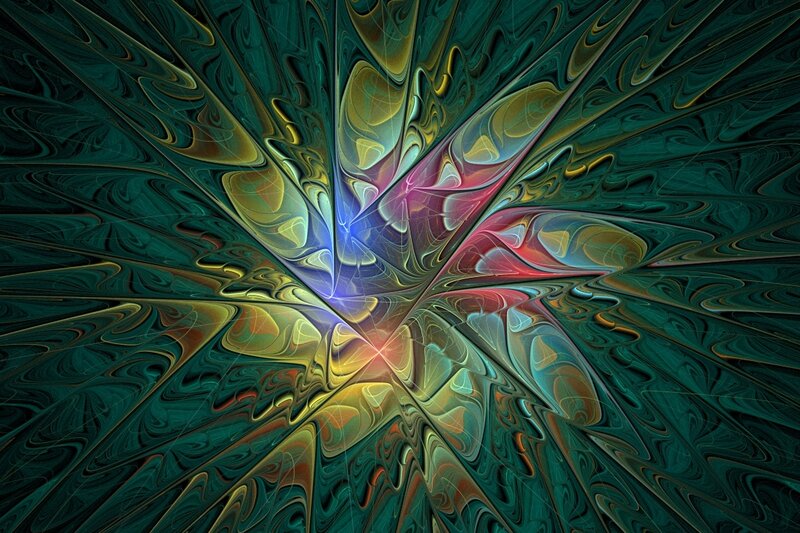 Fractal Pattern with Central Light