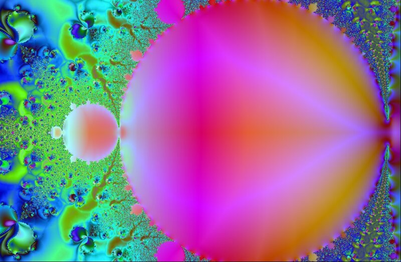 Fractal Pattern with Central Sphere — Pink