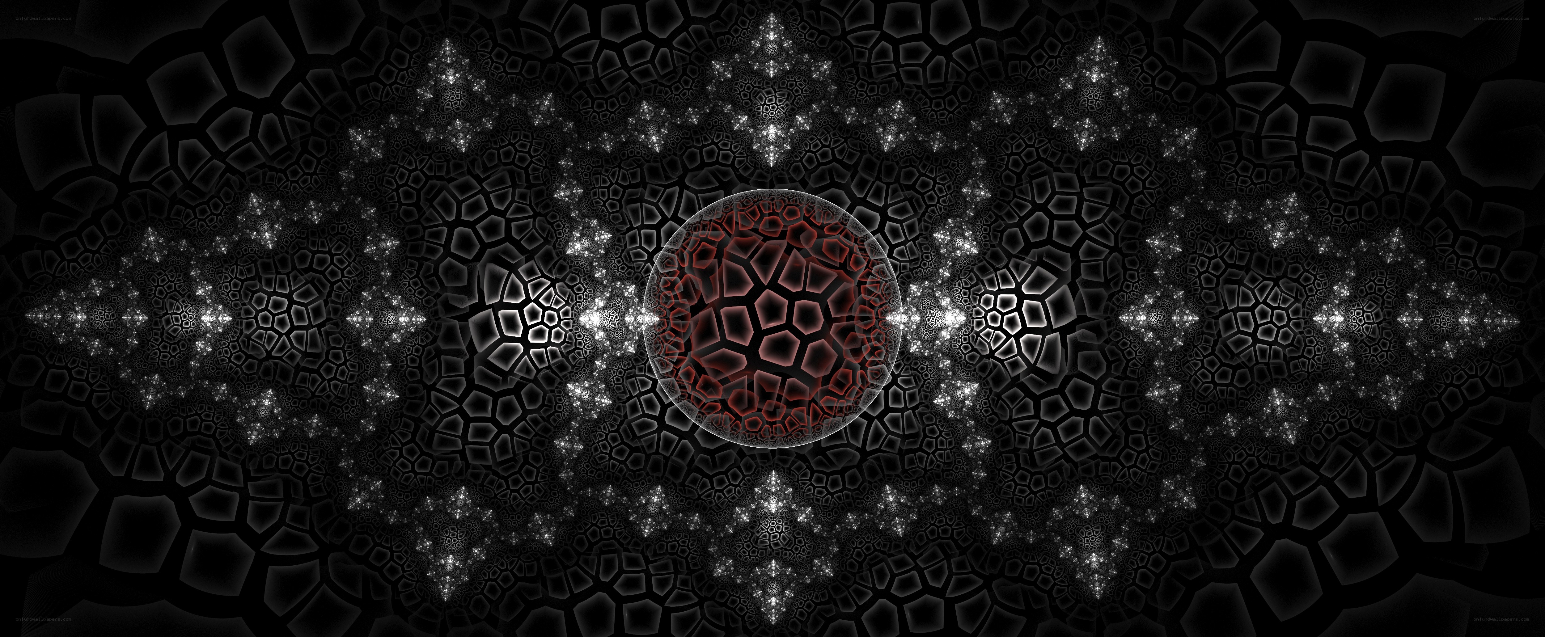 fractal pattern with central sphere